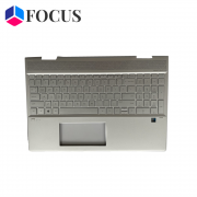 HP Envy 15-DR silver palmrest keyboard Privacy NSV L53814-001 