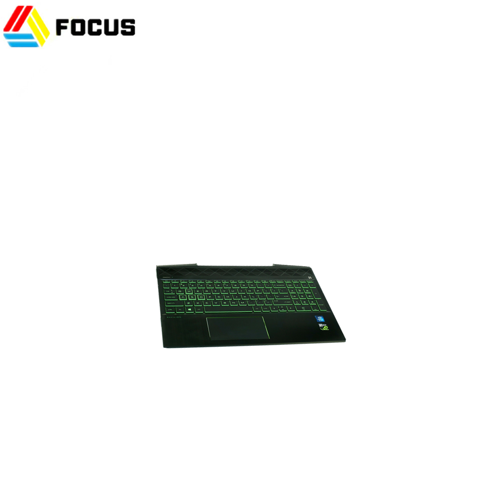 Original New Laptop Palmrest with backlit keyboard touchpad Acid Green Logo for HP Pavilion 15- CX L20671-001