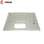New Laptop Silver Palmrest Upper Case Cover Top Case with Keyboard for HP Pavilion 14-DH L53787-001