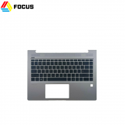 Original new silver palmrest top cover with backlit keyboard for HP Probook 440 G6 L44588-001