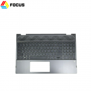 Original new silver palmrest top cover with backlit keyboard for HP Pavilion 15-CR L20849-001