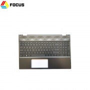 Original new silver palmrest top cover with keyboard for HP Pavilion 15-CR L20848-001