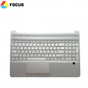 Original new silver palmrest top cover with FingerPrint hole with keyboard touchpad for HP 15S-DU 15S-DY L52155-001