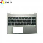 Original new silver palmrest top cover with backlit keyboard for HP Probook 440 G6 L45090-001