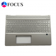 HP Envy 15-DR silver palmrest NSV UMA with keyboard Pvcy NSV US L56974-001