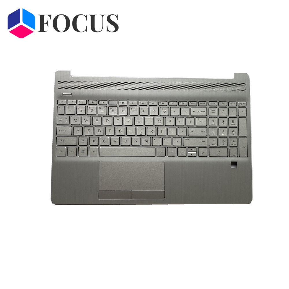 HP Pavilion 15S-DU 15S-DY 15S-DW Palmrest Keyboard Touchpad Silver With FingerPrint Hole L52155-001
